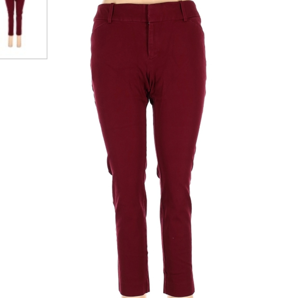 Merona Stretch Modern Burgundy Ankle Pant